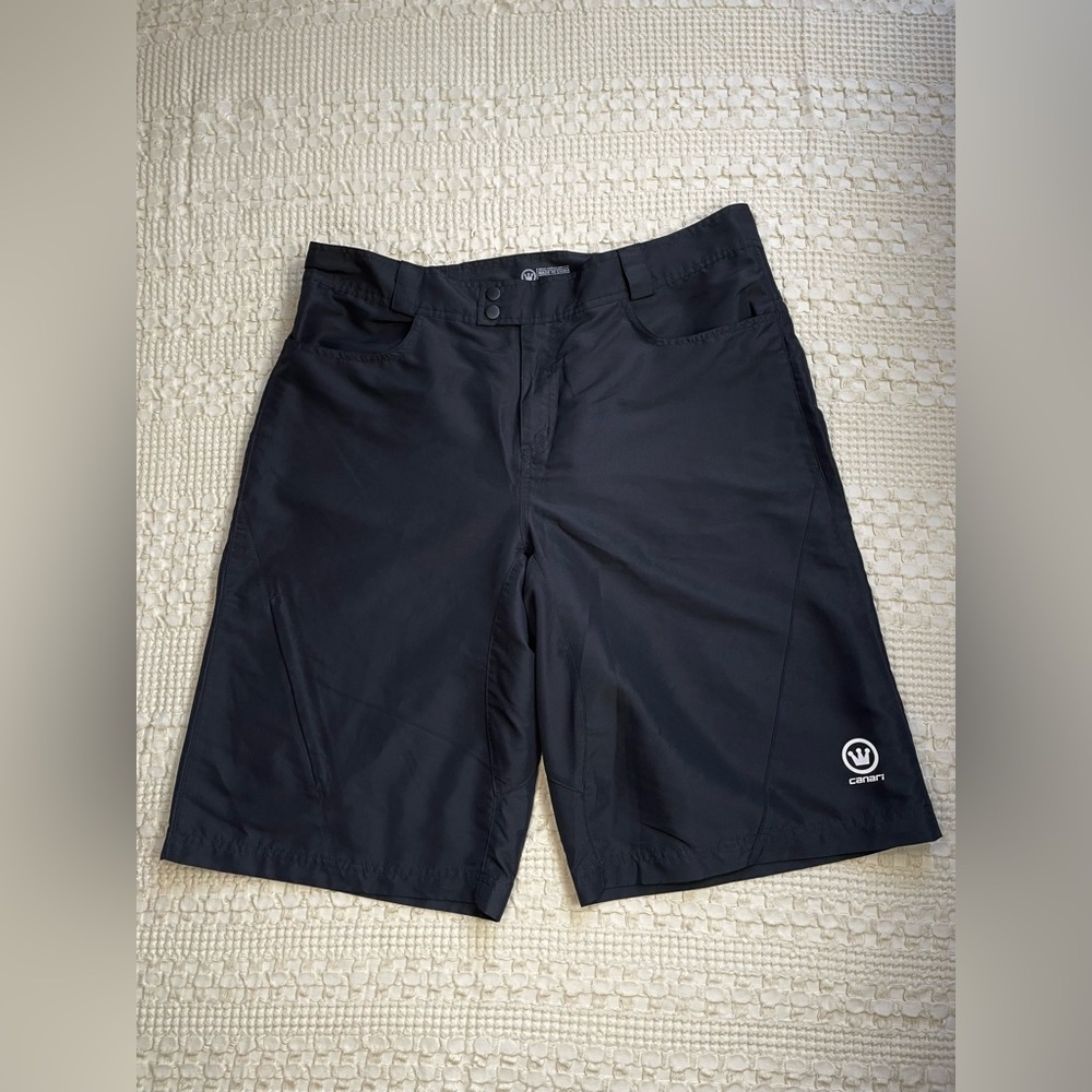 Mens‎ Canari Atlas Gel Baggy Loose Cycling Shorts Black Unlined XL